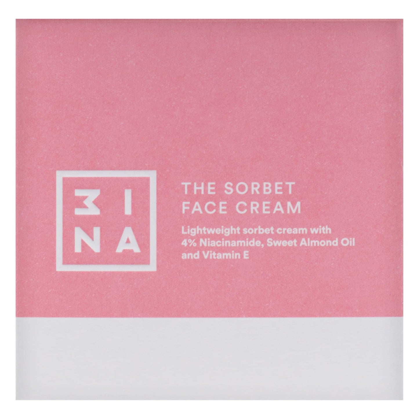 3INA MAKEUP - The Sorbet Face Cream - Moisturising Cream with Niacinamide - Face Cream Smoothing with Olive Oil & Sweet Almond Oil - Day and Night Face Cream for All Skin Types - Vegan - Cruelty Free