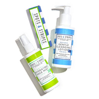 Spots & Stripes - Teen Skincare Essentials for Boys, Effective and Natural Essentials for Teen and Young Skin, with Virgin Coconut, Niaouli and Aloe Vera, Super Gentle, Combats Blemishes