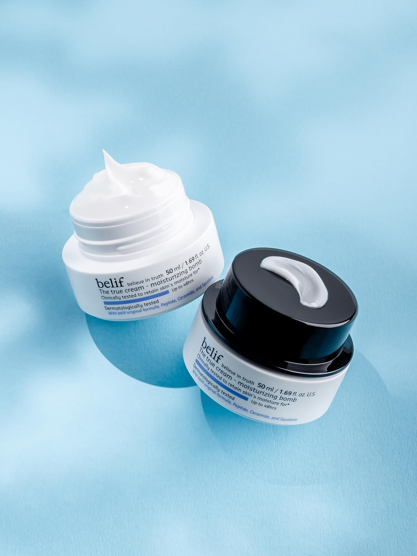 belif The true cream - moisturising bomb | Lightweight cream with peptide, ceramide & squalane, 48 hours hydration, restores skin barrier, firming, Korean skincare, Korean beauty (50ml)