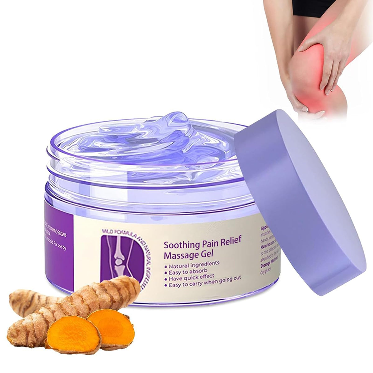 YXtecd Kresin Joint Pain Gel, 100g Massage Purple Gel for Joint Activities Throughout The Body, Soothes Knees, Lumbar, Neck, Hands, and Feet
