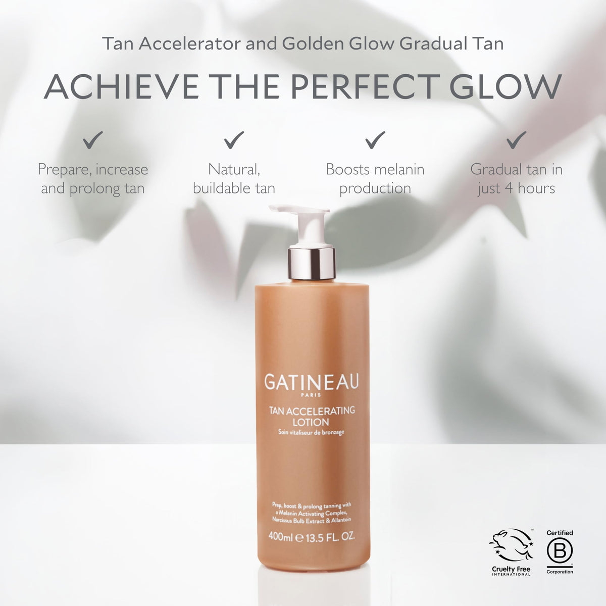 Gatineau GATINEAU Tan Accelerating Lotion 400ml + Golden Glow Gradual Tan 75ml