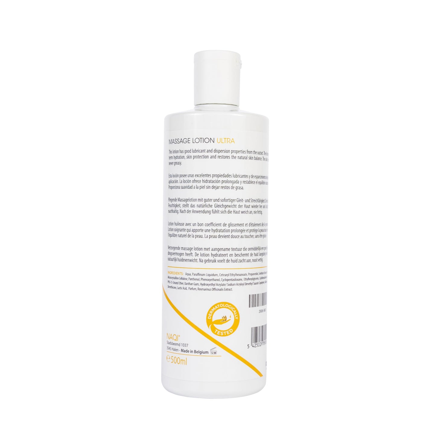 Naqi NAQI - Ultra Massage Lotion - for Deep Tissue Massage Therapy - Long-Lasting and Hypoallergenic - for Professional and Personal Use - Paraben-Free - Dermatologically Tested - 500 ml