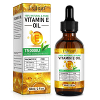 herlosfeel Pure Vitamin E Oil for Skin, 100% Natural Organic Vitamin E Oil for Face & Hair, Hair Skin and Nails Vitamins for Wrinkles, Dryness,Scars & Stretch Marks, Anti-Aging, Improve Elasticity & Even Tone