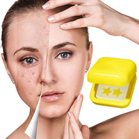 DERDOUT 3 boxes of 3 colors of water-based gel acne patches, absorb liquids and reduce redness and swelling, cute star shaped (32 pills per box)