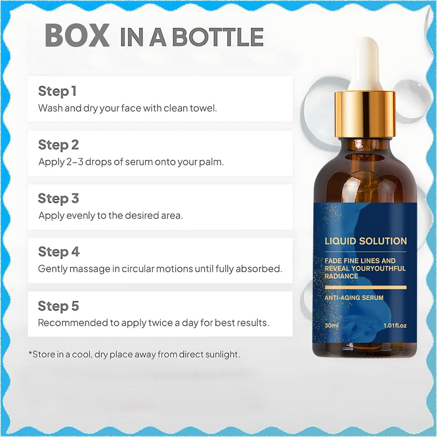 Tongyend 2PC Ola-vita Liquid Boto-x Serum, Liquid Solution Anti Aging Serum with Aloe, Vitamin C Serum, Instant Face Tightening & Reduce Wrinkles, Boost Collagen, Plump Skin, Vegan & Sensitive Skin UK