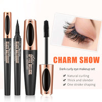 SPORTEON 4D Silk Fiber Mascara Waterproof, Luxuriously Longer, Thicker, Voluminous Eyelashes, Long-Lasting
