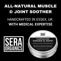 Capsicum & Ginger Warming Cream – Hemp, Arnica & Black Pepper | Muscle & Joint Soother | Natural Heat Rub for Stiffness & Recovery | Handcrafted in The UK by Sera Organics (30g)
