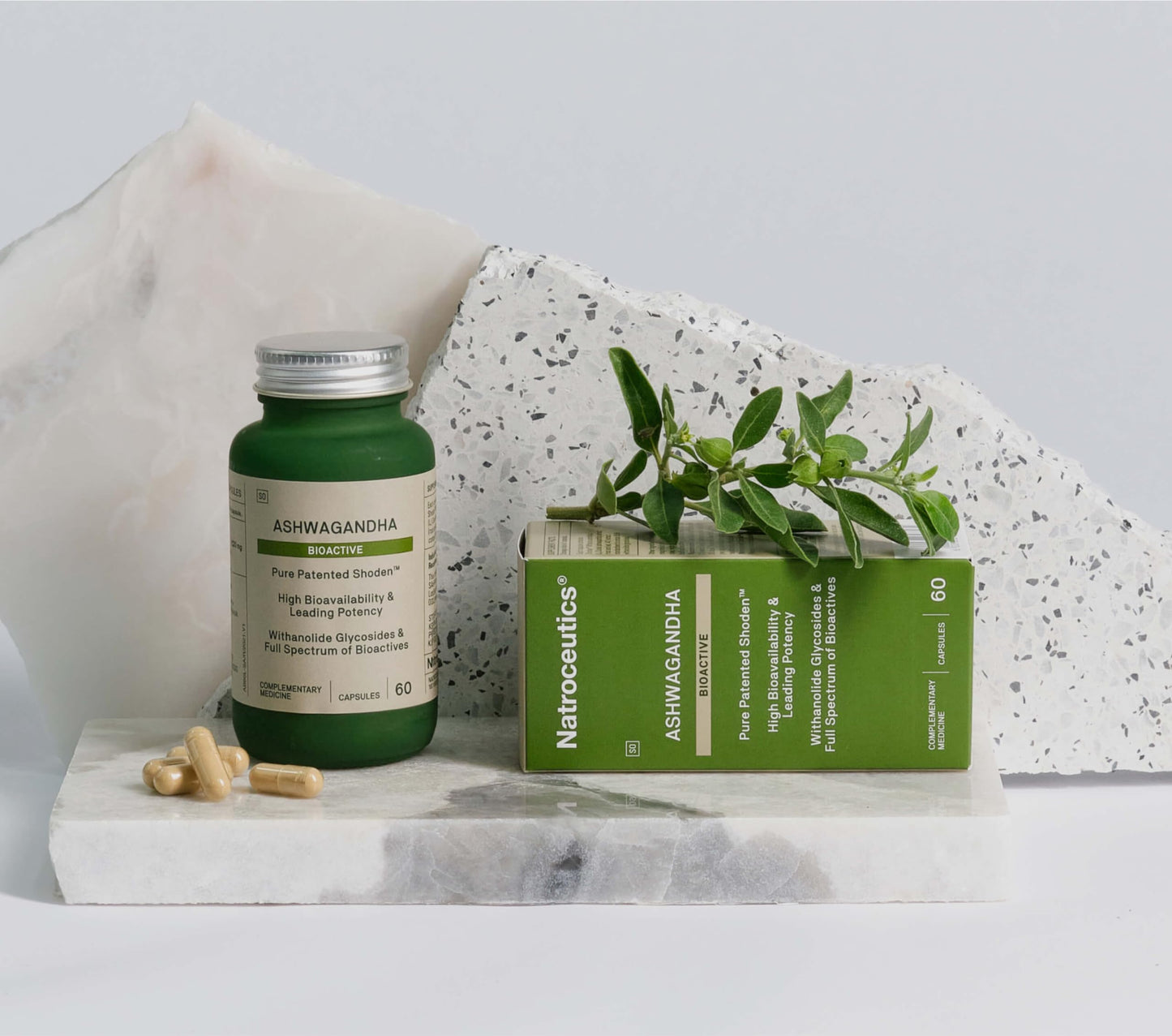 Natroceutics Ashwagandha BioActive Pure Patented Shoden 60 Vegan Capsules