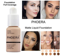 Glamza PHOERA Foundation Concealer Makeup Full Coverage Matte Brighten Long Lasting UK (102 NUDE)