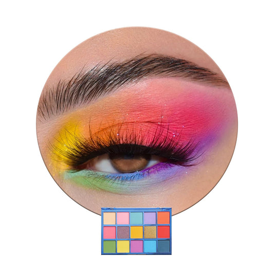 15 Colour Eyeshadow Palette, Matte Rainbow Colorful Eye Shadow Red Green Yellow Blue Shimmering Make up Palettes Highly Pigmented Long Lasting Waterproof, Gifts for Women Christmas for Party Festival