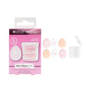Brushworks Mini Pillow Puffs – 6 Beauty Sponges with Travel Case, Triangular Makeup Sponges for Precision Blending, Setting & Contouring, Ultra-Soft, Vegan & Cruelty-Free