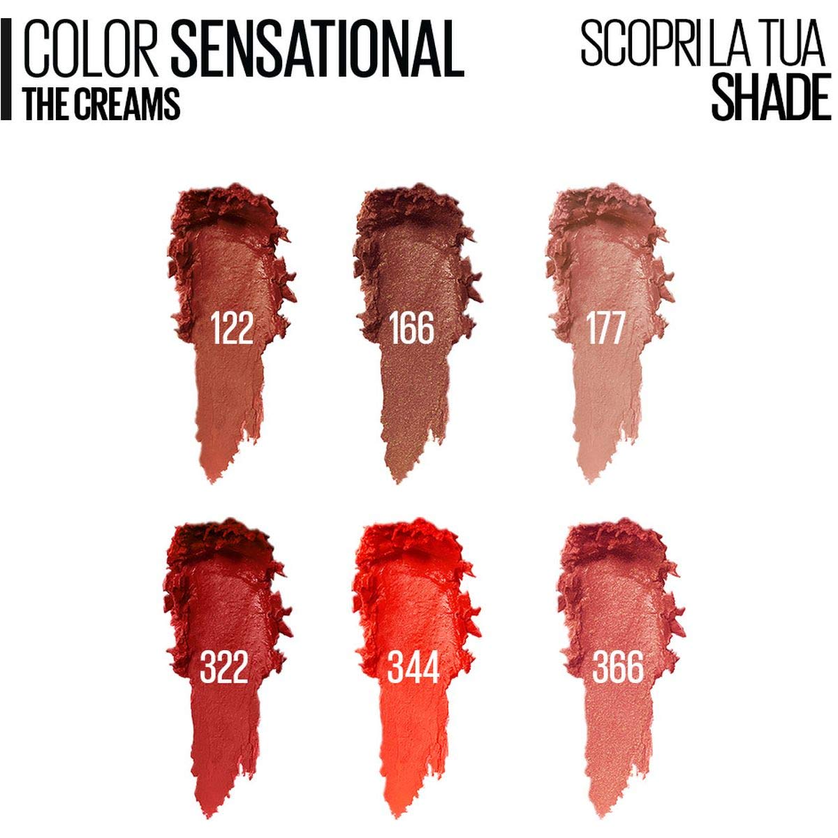 Maybelline New York Color Sensational the Creams, Nourishing Lipstick Enriched with Shea Butter, High Coverage, Rich and Radiant Colour, No. 166 Copper Charge