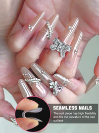EBANKU 96PCS Clear Dual Nail Forms System Full Cover Nail Mold