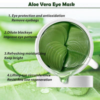 OVALA 60 PCS Aloe Vera Eye Masks, Gel Collagen Under Eye Patches for Puffy Eyes and Dark Circles Treatments, Reduce Wrinkles and Fine Lines Undereye Patches