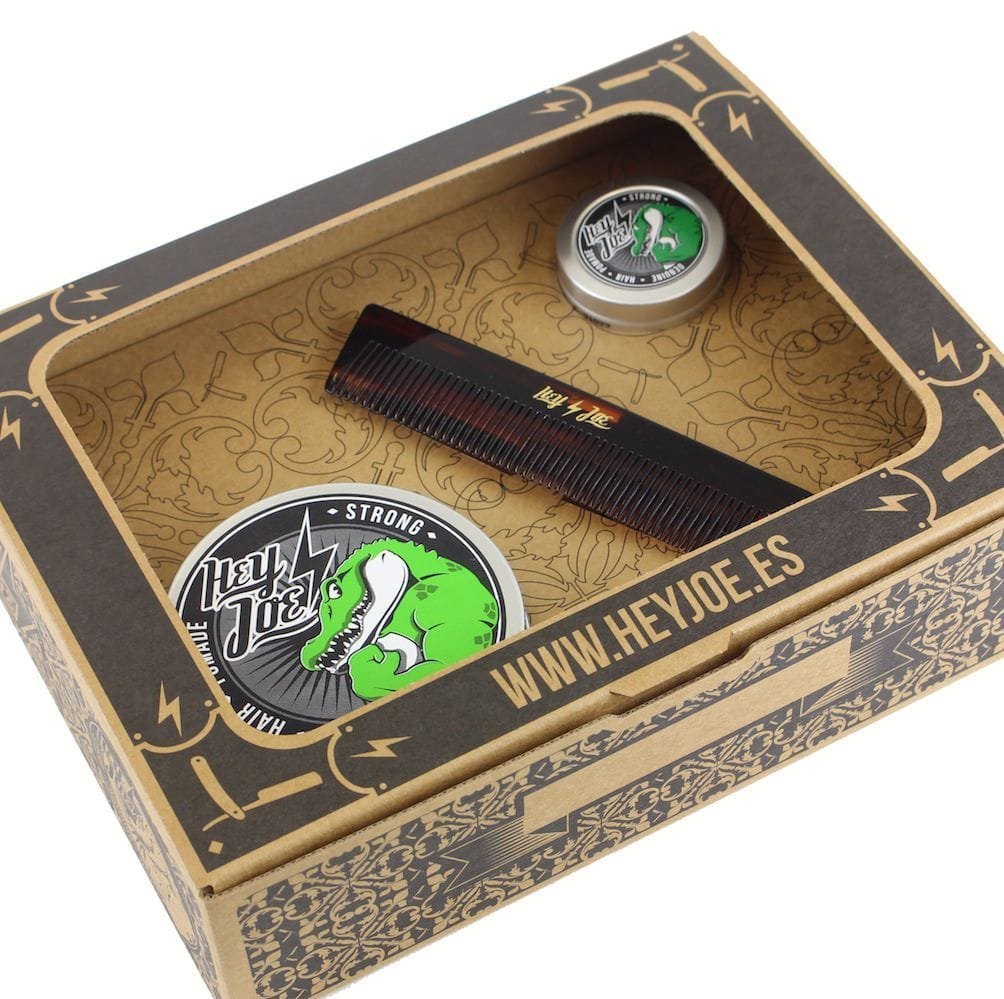 HEY JOE - Pomade Survival Kit Strong | Strong Pomade Kit Contains the Pomade 100ml, 15ml. and Our Handmade Pocket Comb