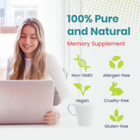 JeaKen - Super Mind Nootropics Supplements, Beetroot Capsules with Rhodiola Rosea, Lions Mane, L-Theanine and More, Boosts Focus, Alertness and Memory, 1200mg per Serving, 60 Vegan Capsules