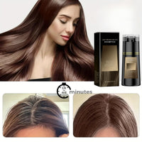 Hair Care Instant Dye Shampoo,Polar Hair Dye Shampoo Women 3-In-1 Sha/mpoo for Color Hair,Instant Herbal Coloring Sham/poo,Hair Care Dye S/hampoo,Easy to Use Shampo/os Dy/e,Long Lasting(Light Brown)