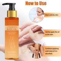 Mag-ic Body Oil Firming Hydrating Body Tightening Lotion Moisturizing and Firming Makes Skin Smooth and Shiny Effectively Improves Fine Lines for Women's Daily Skin Care After Bathing 100ml