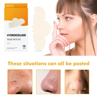 Generic Hydrocolloid Nose Strips for Blackhead Removal, Deep Cleansing Pore Strips to Absorb Oil and Dirt, Acne Treatment Patches for Nose, Invisible Spot Stickers for Men and Women (10 Count)