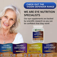 Intelligent Formula Vision Defender BP Eye Health Supplement – Eye Pressure, Circulation & Retinal Support – Plant-Based Natural Bilberry & Pine Bark Extracts Packed with Antioxidants – 60 Vegan Capsules – Made in UK