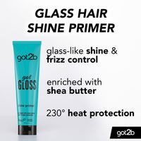 Got2B got2b GotGloss Shine Primer 150ml – Hair Smoothing Primer Cream, Gloss-Boosting Leave-In Styling Cream, Frizz Control, Heat Styling Prep for All Hair Types