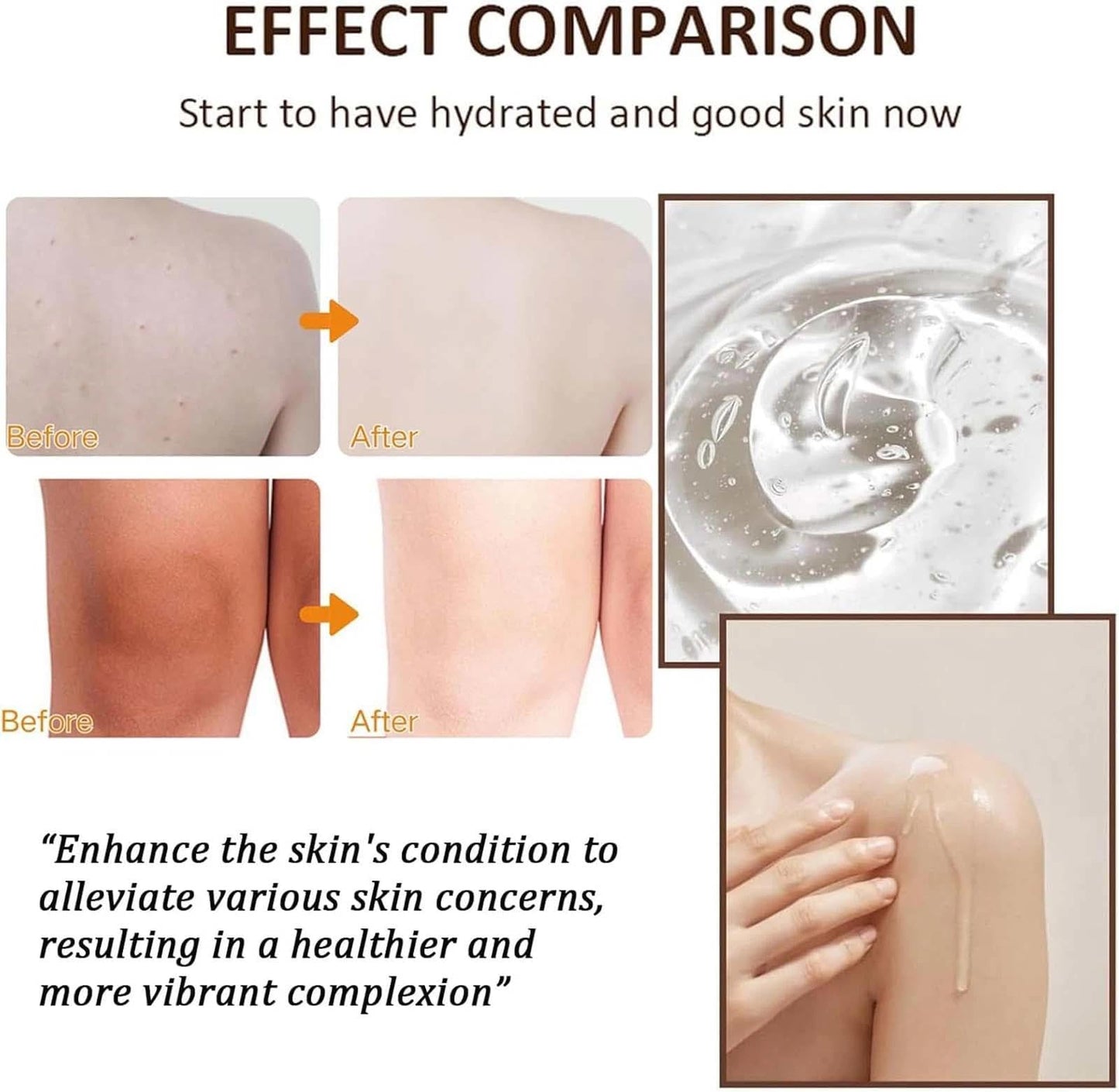 100% Vitamin C Facial & Body Oil Gel for Women - Essential Oils for Skin Care - Moisturizes, Nourishes, and Helps Wrinkles - Absorbs Easily - Massage Oil for Dry Skin