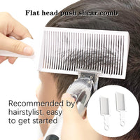 FZGLHQQ 2 PCS Fade Combs Professional Hair Cutting Combs Barber Combs Clipper Combs Anti-Static Heat Resistant Blending Flat Top Comb Clipper for Men Salon Hair Styling Tools (White)