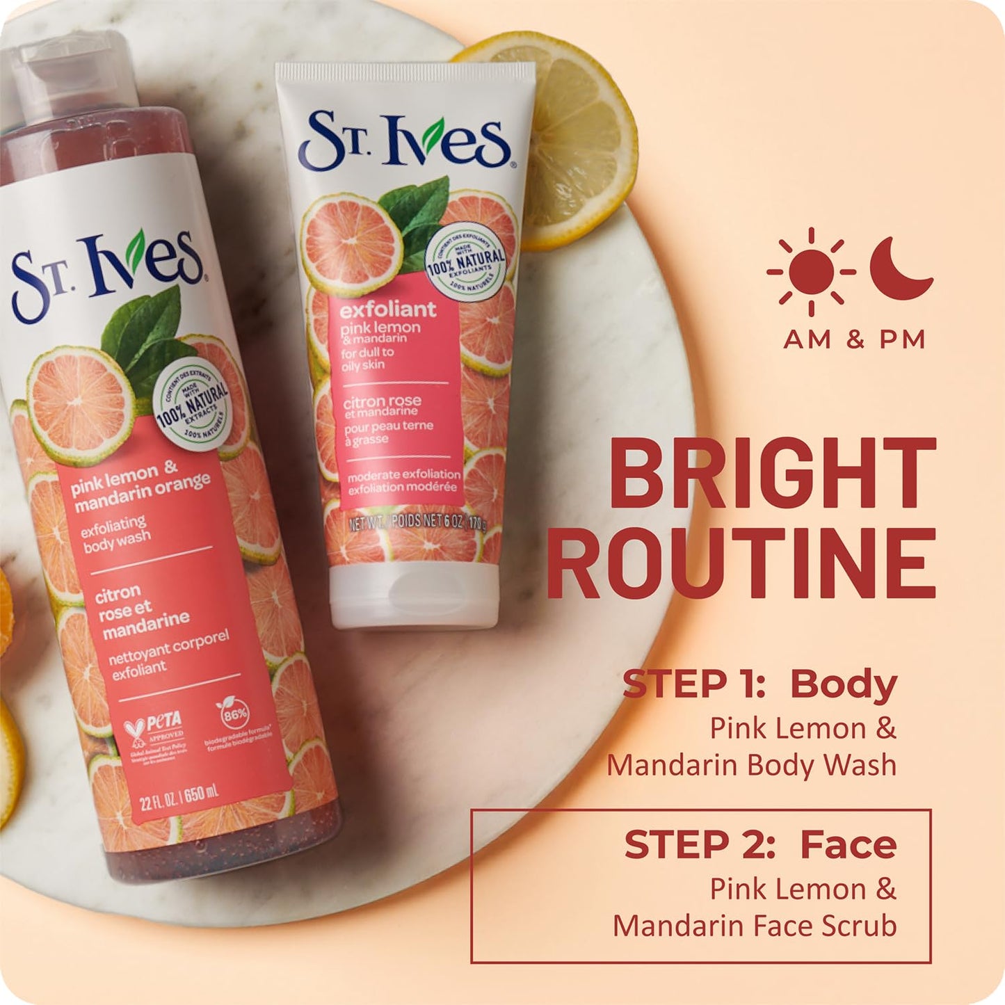 ST. Ives St Ives 150ml Radiant Skin Pink Lemon & Orange Scrub (Packaging may vary)