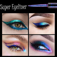 HERBENJOY Chameleon Eyeliner,Metallic Liquid Eyeliner Blue Changing Long-lasting Holographic Glitter Multichrome Eye make-up For Women,Quick Drying Smudge-proof (#04)