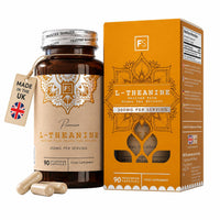 Focus FS L Theanine | 90 L-Theanine Capsules from Green Tea - High Strength 750mg Green Tea Extract Providing 300mg L'theanine per Serving | L Theanine Supplement | Non-GMO Gluten Free | Made in UK