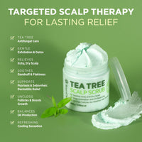 Roycederm Tea Tree Scalp Scrub: Soothing Hair & Scalp Care for Itchy, Dry, Flaky Scalp & Dandruff | Exfoliating & Hydrating with Tea Tree Oil for Women & Men