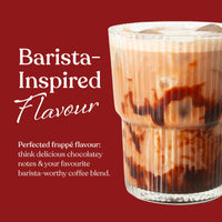 Protein Iced Coffee | 19g Protein & 80mg Caffeine per Serving | Only 97Kcal | Low Calorie + High Protein | Whey Protein & Pea Protein Isolate Blend + Digestive Enzymes | Café Frappé | Free Soul