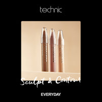 Technic Contour Stix Cream Contour Set - Pack Of 3 Contouring, Concealing and Highlighting Crayons - Easy to Use, Ultra Creamy Formula That Goes on Smoothly To Shape, Define and Sculpt Your Features