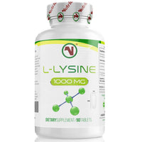 Nutriodol L-Lysine x 90 1000mg Tablets | Smallest Possible 19mm Formula | Easier to Swallow and Quicker to Absorb - Suitable for Vegetarian and Vegan. (90)
