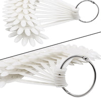 By Vixi Flower Nail Swatch Holder – 120 Fan Tips on Metal Ring | Premium Nail Colour Display for Gel, Acrylic & Polish – Rotating 360° Salon Organizer