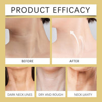 YXtecd AH-8 Firming Neck Cream, 120G Neck Firming Cream with Roller, Reduce Wrinkles Fine Lines And Double Chin, Firm and Lift Sagging Skin