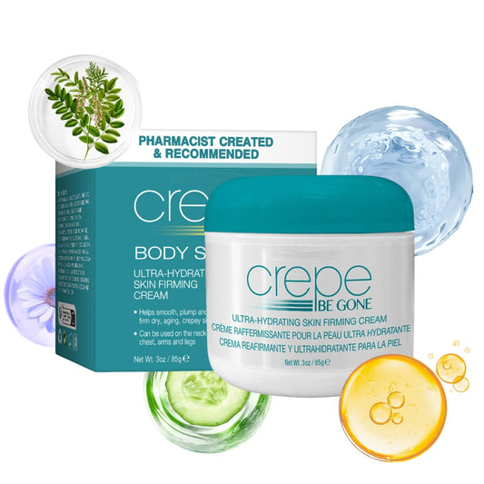 Cureluxe Crepe Be Gone Neck Cream - Crepe Be Gone Body Souffle - Neck Firming Cream - Ultra Hydrating Skin Firming Crea_m for Chest,Arms & Legs - Body Cream for Deep Hydration (85g)