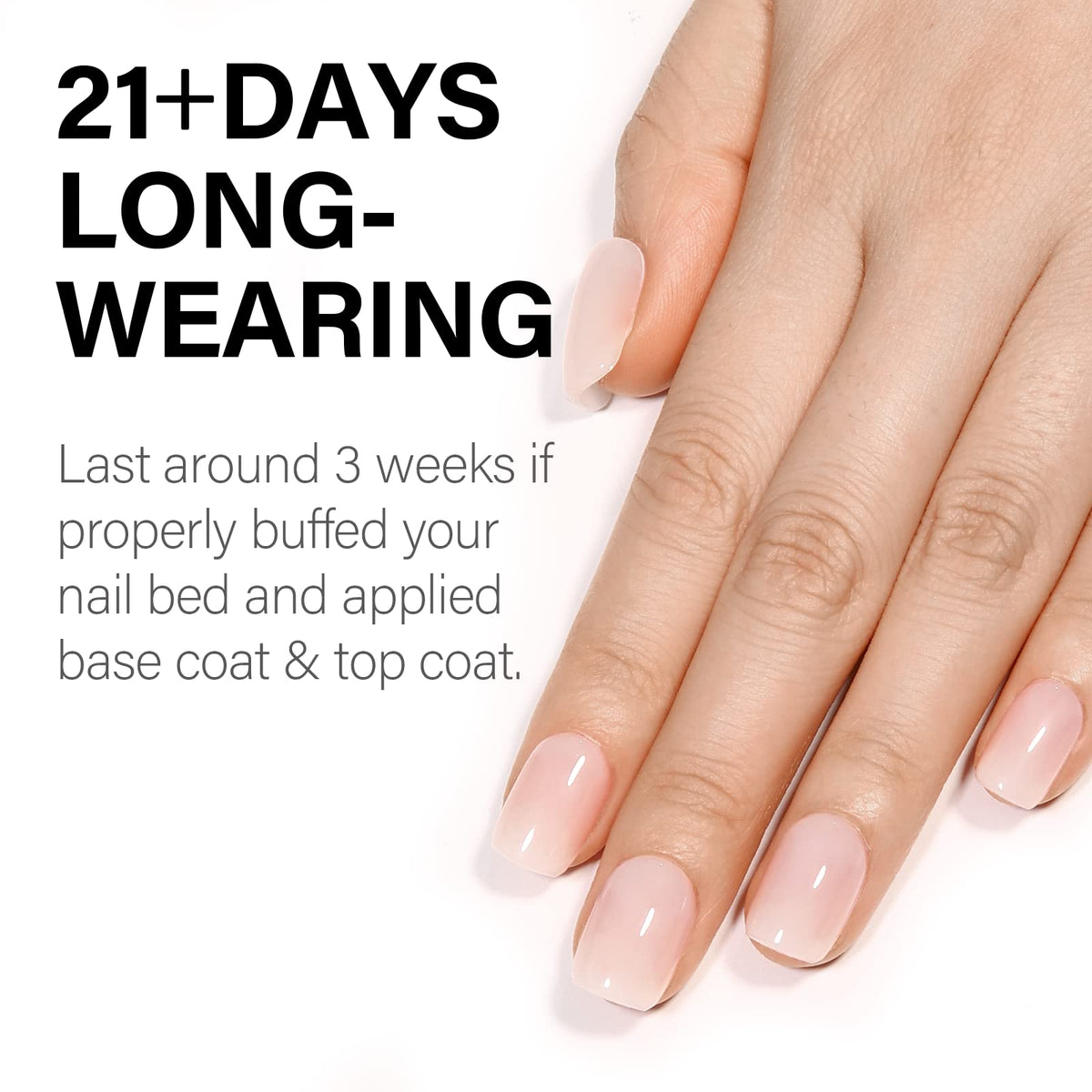 TOMICCA Milky White Gel Nail Polish-15ml Natural Gel Polish French Nail Design UV LED Gel Milky Jelly Gel Nail Polish Transparent White Soak Off Gel Polish Nail Art Gel