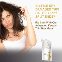 Vitamins Hair Mask Conditioner Keratin Treatment - Biotin Castor and Coconut Oil Deep Conditioning for Thin Fine Hair - Anti Frizz Moisturiser for Curly Straight Dry Damaged & Frizzy Hair