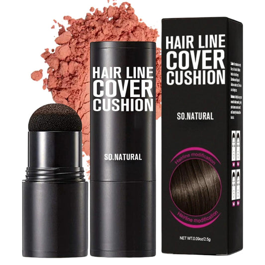 AurolaGlow Instant Hair Root Concealer Powder Stick with Sponge – Covers Thinning Hair & Grey Roots, Easy Hairline Touch-Up Solution