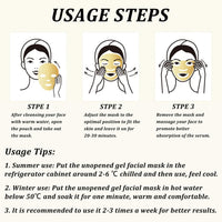 CGBOOM 5 x 24K Gold Bio Collagen Face Mask Crystal Gold Powder Gel Facial Masks Anti Ageing Hydrating Moisturizing Brightening Skincare for All Skin Types