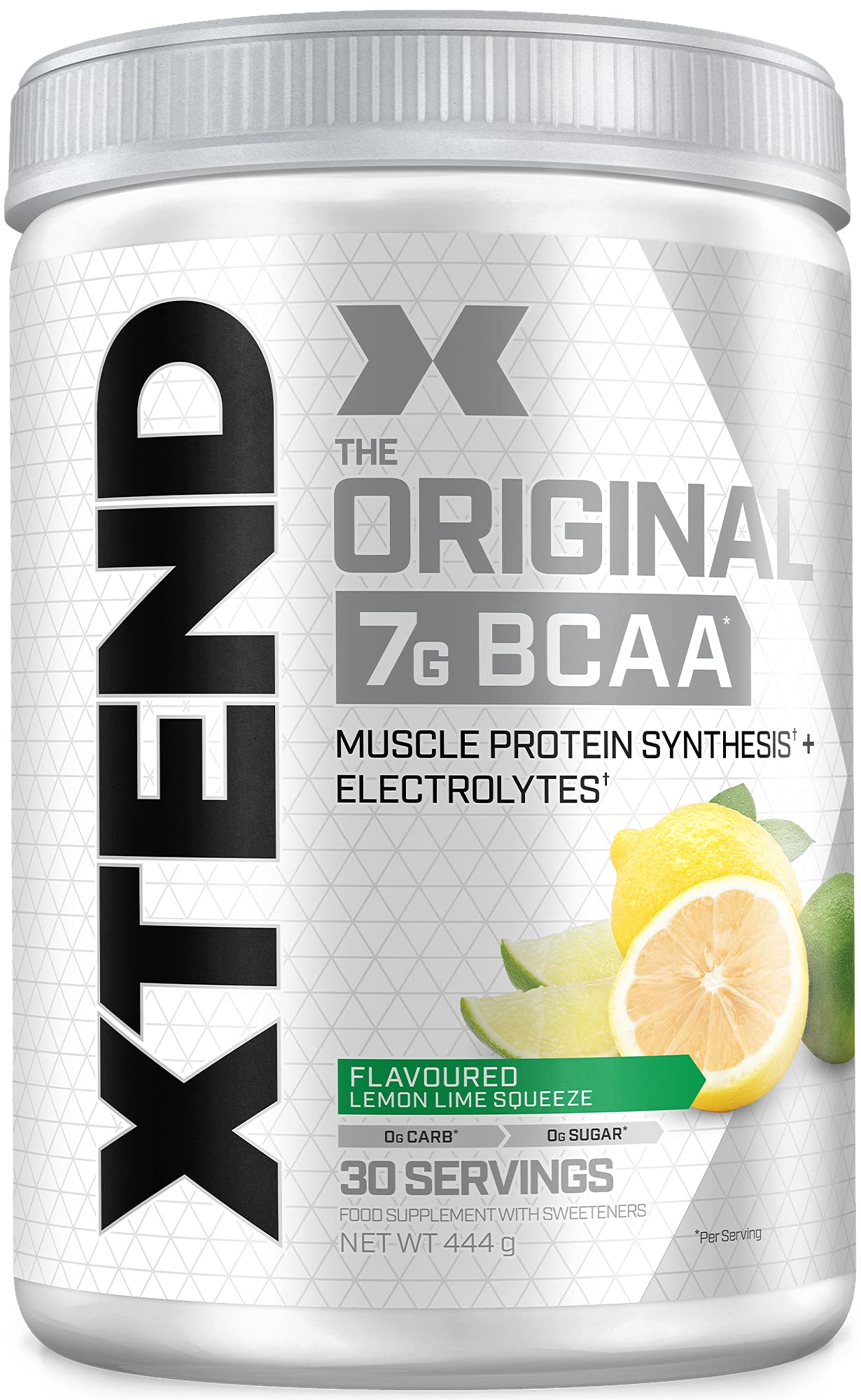 Scivation XTEND Original BCAA Powder Lemon Lime Squeeze 30 Servings | 7g BCAAs Per Serving | Sugar Free Branched Chain Amino Acids and Electrolytes Powder for Post Workout Muscle Recovery and Hydration