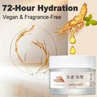 Trendyfave Ginseng & Rice Cream, Korean Face Cream - Anti-Aging Face Moisturizer For Deep Hydration & Firming, Korean Skincare For Glowing Skin, Soothing Cream To Even Skin Tone, Vegan & Fragrance-Free