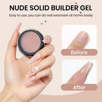 SUPWEE Solid Builder Gel Nail 14g Nude Non-sticky 3D Sculpture Gel for Carving Patterns Decoration Nail Strengthen Soak Off Nail Art Salon Hom