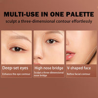 FresFresi 2in1 Eyebrow Powder Kit with Palette, Pencil, Pomade & Tint - Medium Brown & Dark Brown Shades for Dye, Touch Ups & Contouring of Brows, Hairline & Face