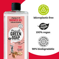 marcel's green soap Marcel's Green Soap - Shower gel - Argan & Oudh - Microplastic-free – Paraben Free - 100% recycled plastic bottle - 99% biodegradable - 100% vegan