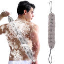 Sibba 1 PC Back Scrubber Shower Body Wash Sponge Loofah Bath Large Long Extended Puffs Stick Exfoliating Washing Removable Head Exfoliate Set Pack Mitts Soft Mesh Stretch Braided Strips Brush