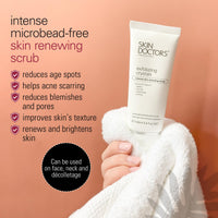 Skin Doctors SKIN DOCTORS Exfoliating Crystals Face & Body Scrub – Microbead Free Cream Exfoliator with Tea Tree Oil for Acne, Blemishes & Smooth Radiant Skin – 100ml