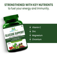 Herbal Magic Glucose Support – 60 Capsules, Vegan Food Supplement with Herbal Blend for Metabolism & Wellness