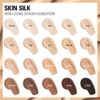 Revolution Beauty London Makeup Revolution, Skin Silk Serum Foundation, Light to Medium Coverage, Contains Hyaluronic Acid, F18, 23ml